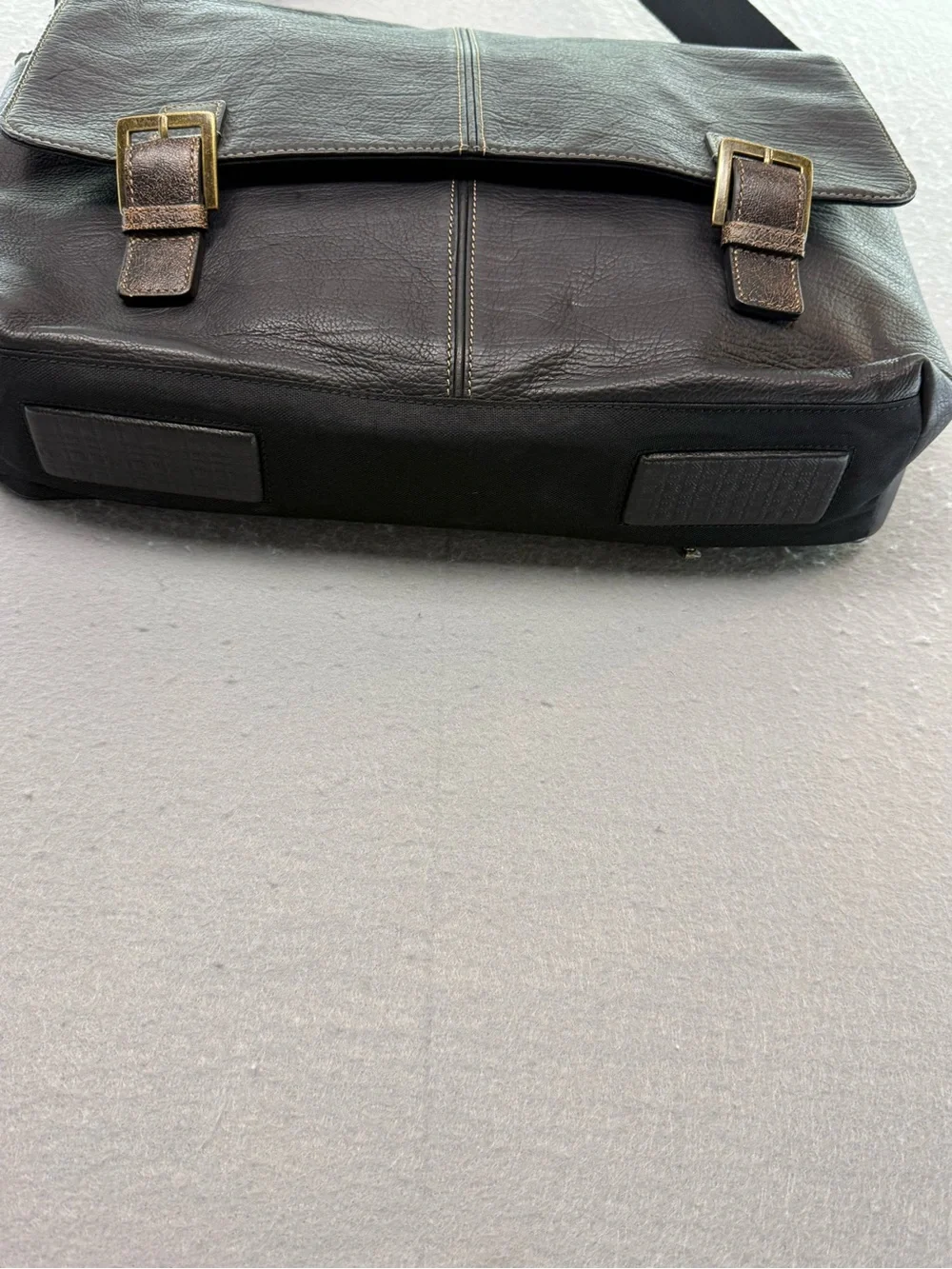 BOCONI - Men’s brown Genuine leather travel messenger Crossbody shoulder bag